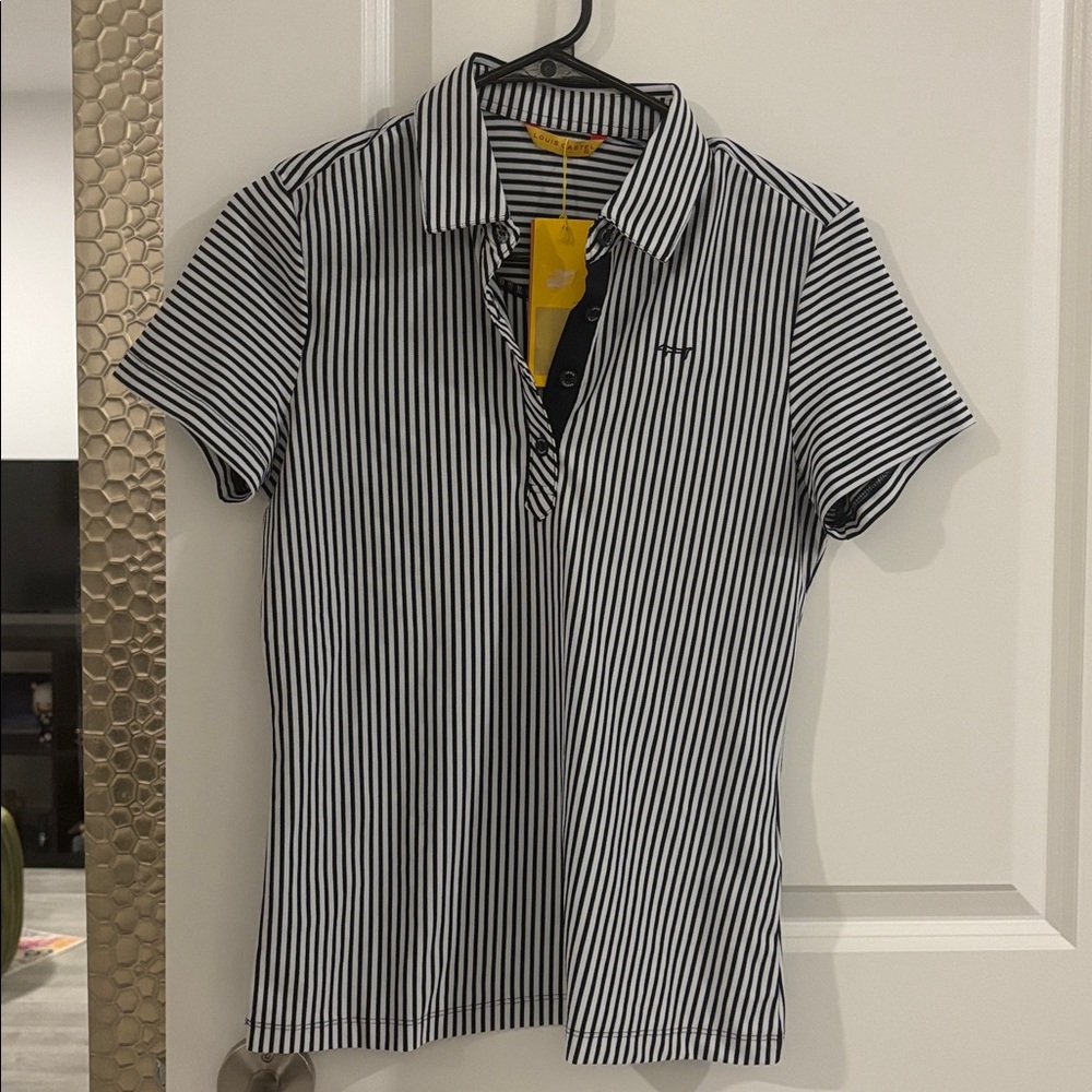 Striped Short Sleeve Polo Shirt NWT